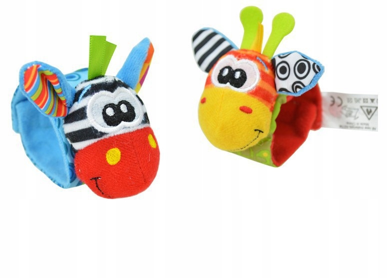 SKARPETKI GRZECHOTKI 3D + OPASKI NA RĄCZKI GRZECHOTKI ZESTAW 4 SZTUKI Marka bez marki