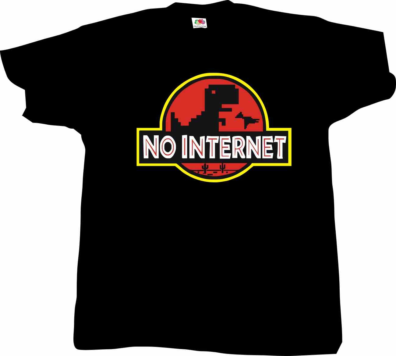 

No internet, jurassic park , Koszulka
