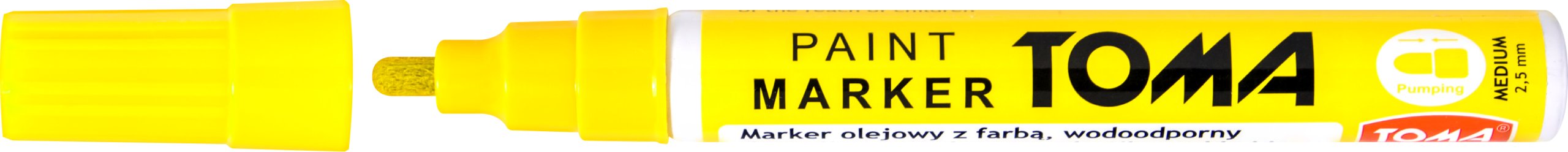 

Marker Toma metalu opon plastiku wodoodporny żółty