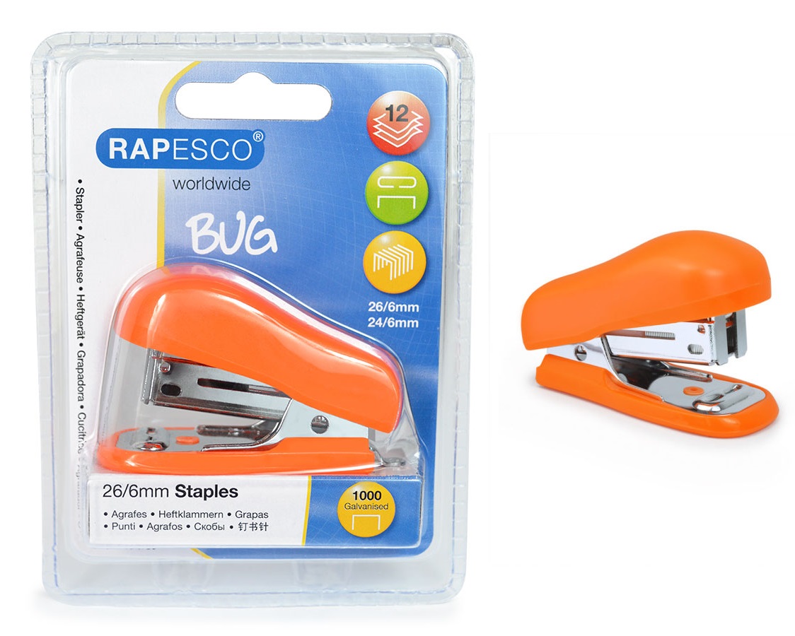 

Zszywacz Rapesco Bug do 12 kartek mini MIX