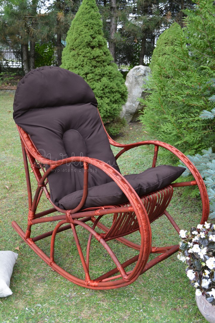 FOTEL BUJANY WIKLINOWY LORD WIŚNIA + PODUSZKA Producent Wiklinowa Wieś
