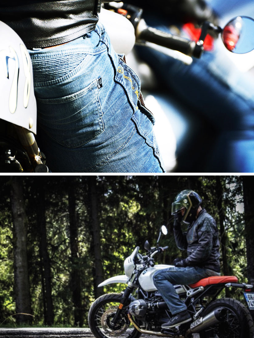 Jeansy motocyklowe TRILOBITE Parado | r.32 SLIM Materiał jeans