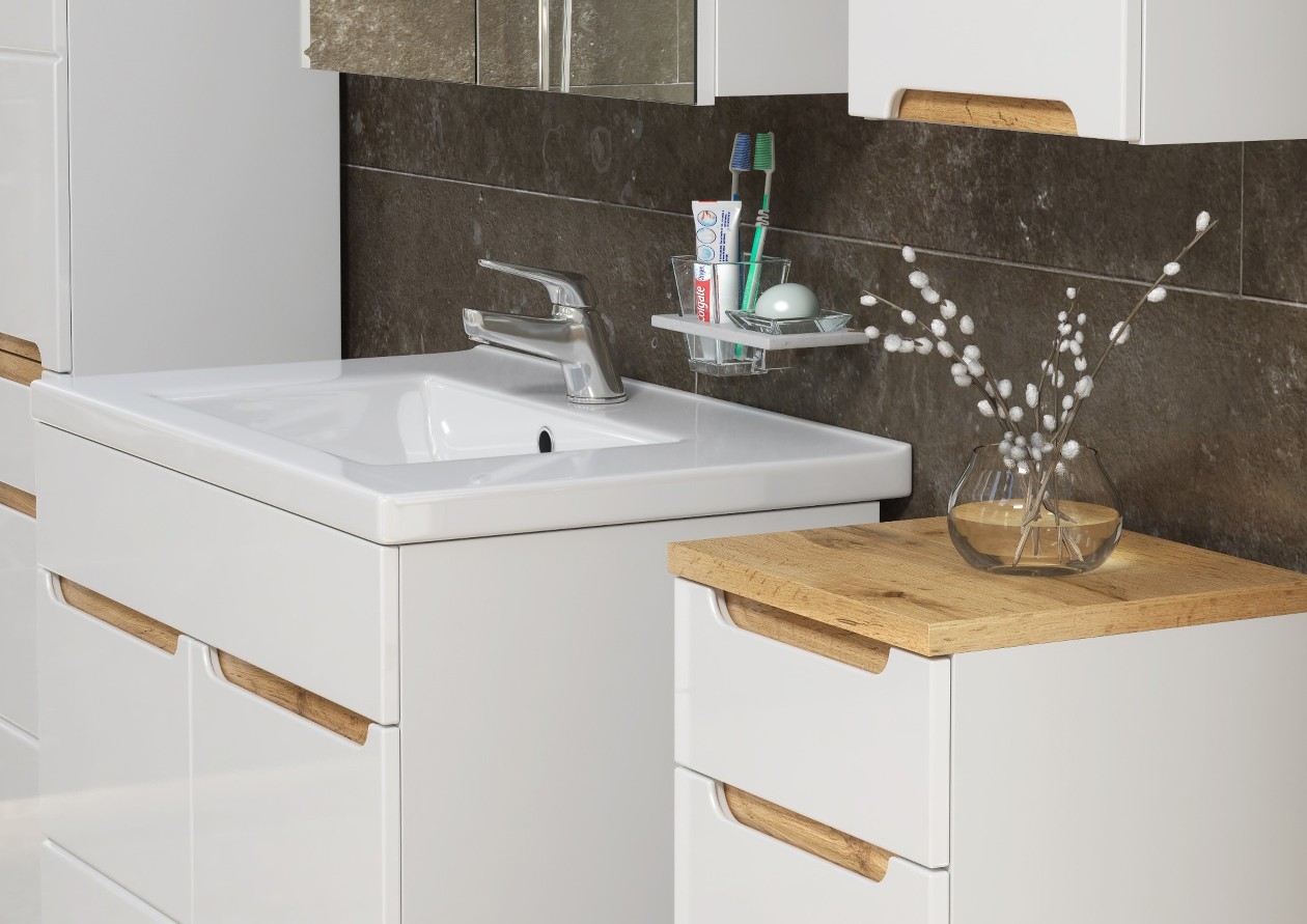 Szafka stojąca Bali dąb / biała wysokość 86 cm EAN (GTIN) 5903025328461