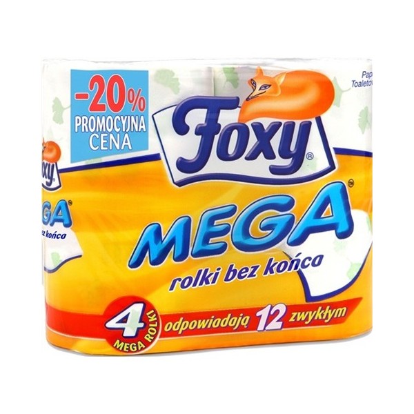 

Foxy Papier Toaletowy Mega 4 Rolki Jak 12!