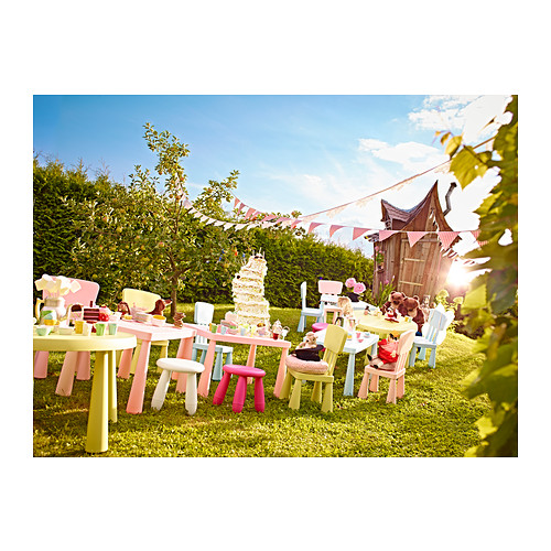 IKEA ZESTAW MAMMUT 3 x krzesełko + stolik KOLORY Wysokość stołu 48 cm