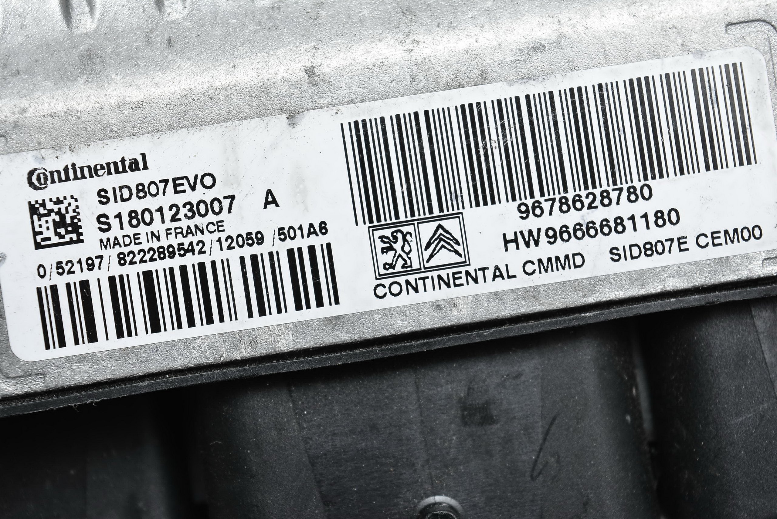 komputer PEUGEOT CITROEN S180123007A SID807EVO Numer katalogowy części 9678628780 9666681180