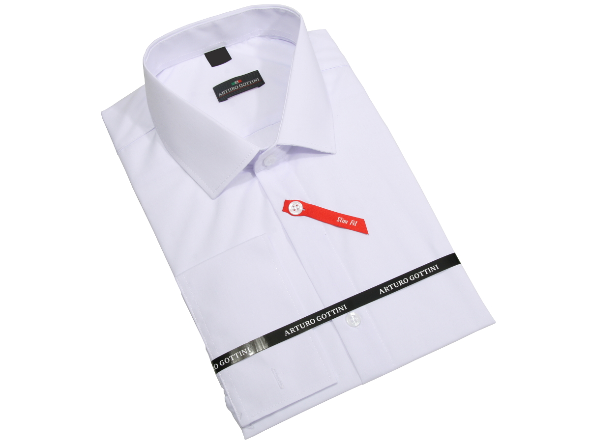 

Koszula Biała Gładka 45 176-182 Slim Fit