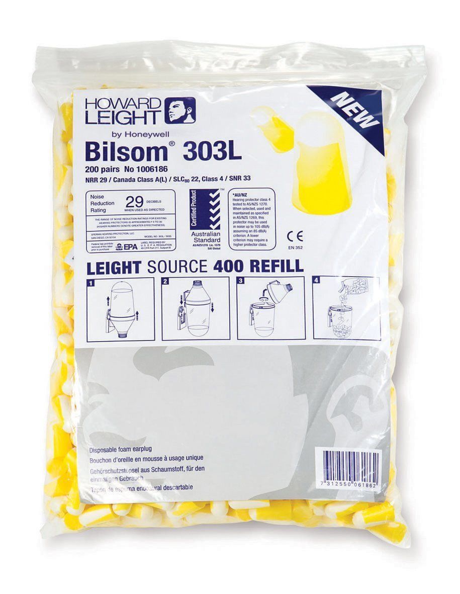 Zátkové chrániče sluchu BILSOM 303L pre 200p dávkovač.