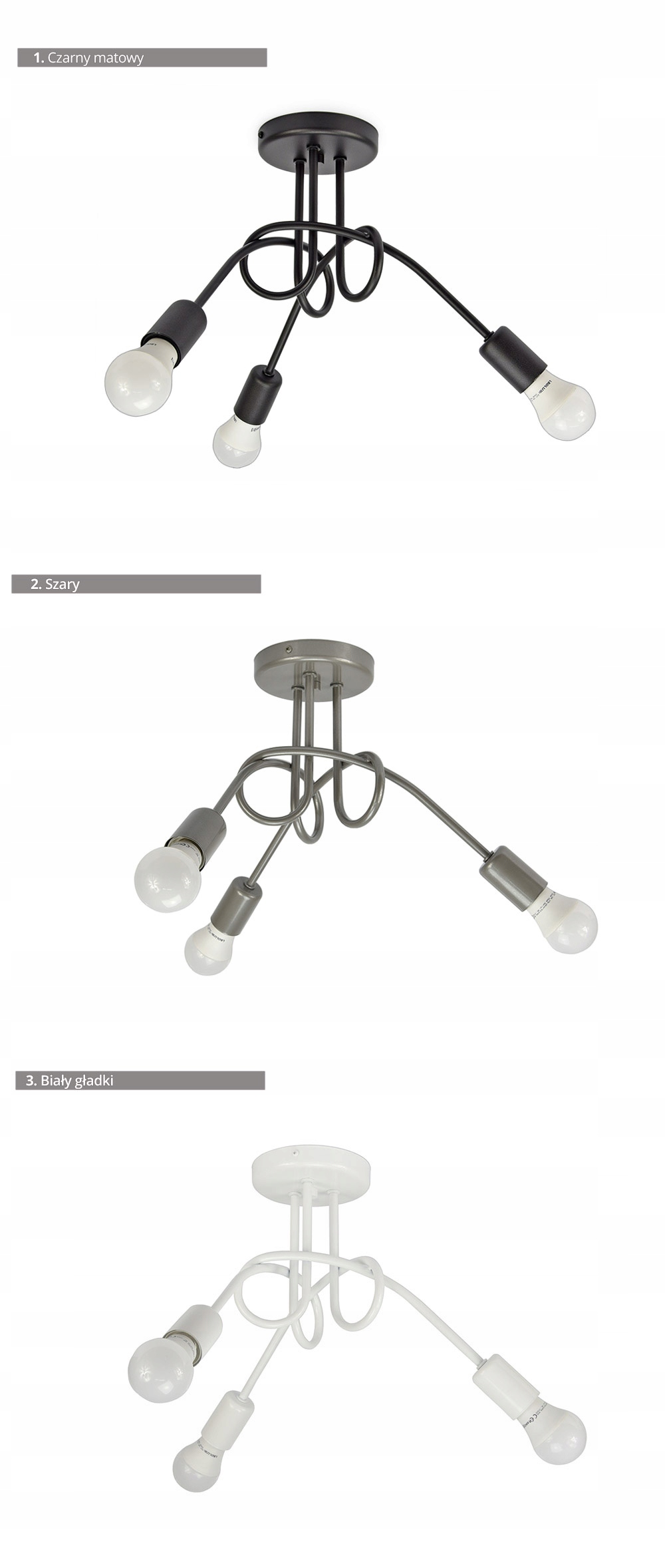 ŻYRANDOL LAMPA NOWOCZESNA 261-3 3PŁ LOFT BLACK EAN (GTIN) 5907471903463