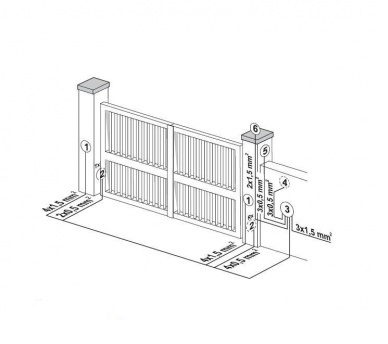 Zestaw napęd siłownik FAAC 414 LONG lampa 1xPILOT Moc silnika 280 W