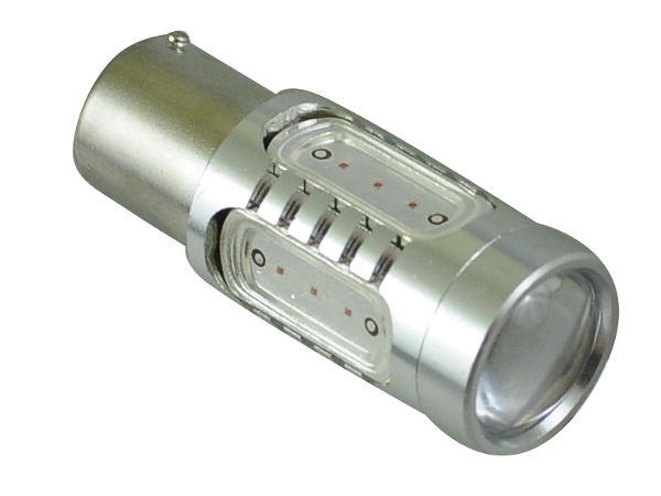 

żarówka Led Ba15s P21W przebija czerwony klosz Usa