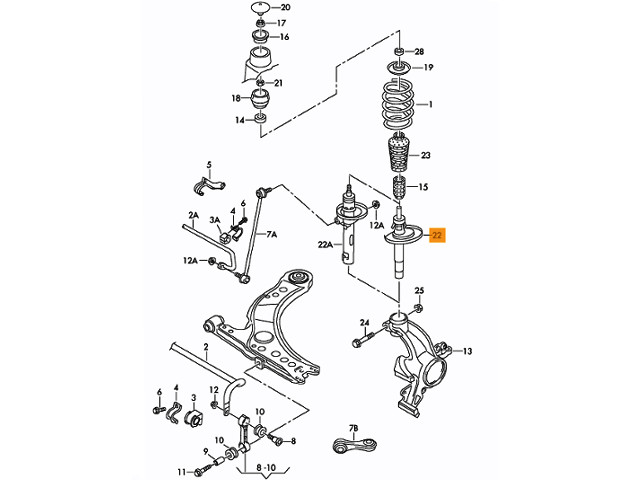 AMORTYZATOR PRZEDNI SKODA OCTAVIA I GAZOWY PRZÓD Producent części SRLine