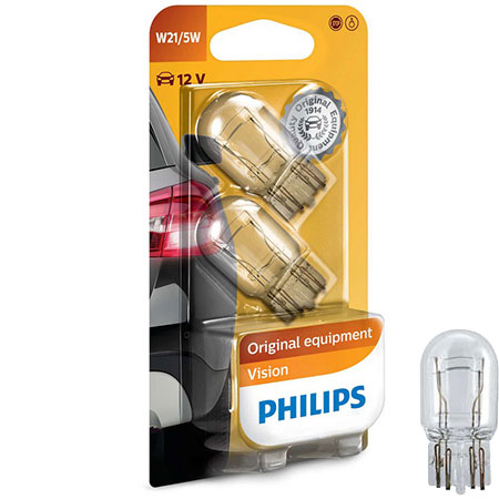 

Philips Żarówki W21/5W Vision +30% więcej światła
