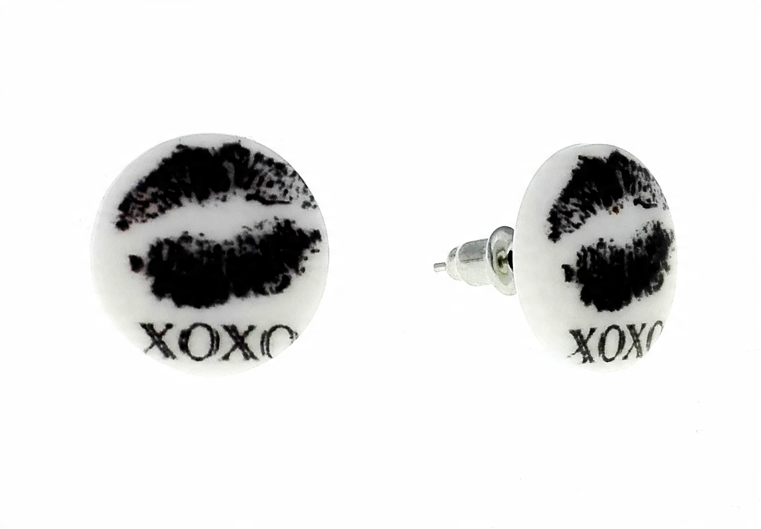 

K145-28 Kolczyki koła kółka usta lips Xo Xo