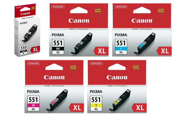 

5x org. Canon PGI550 XL CLI551 XL Cmyk MG7150