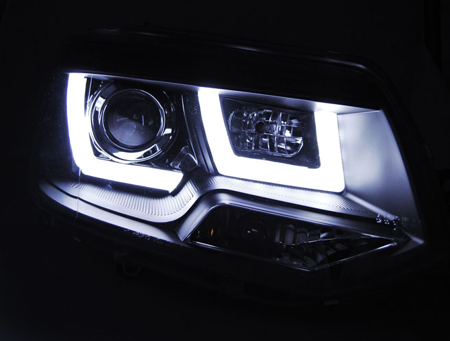 VW Transporter T5 09-15 LAMPY reflektory LED DRL Wersja Europejska