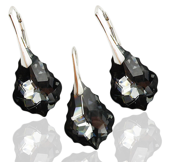 

Swarovski Kolczyki I Wisiorek Silver Night Komplet