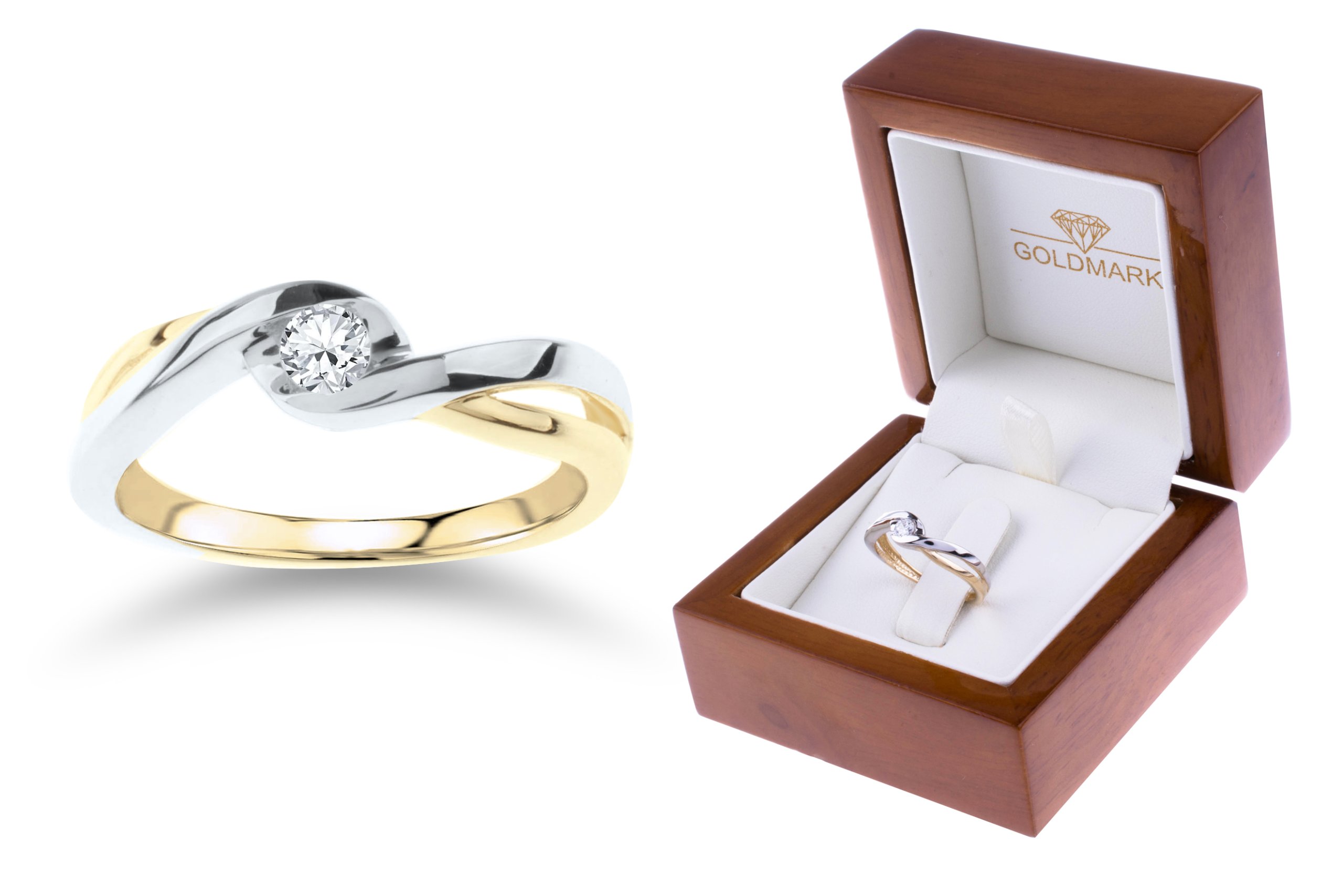 Zlatý Prstýnek S Briliantem 0,10 ct 585 AN154