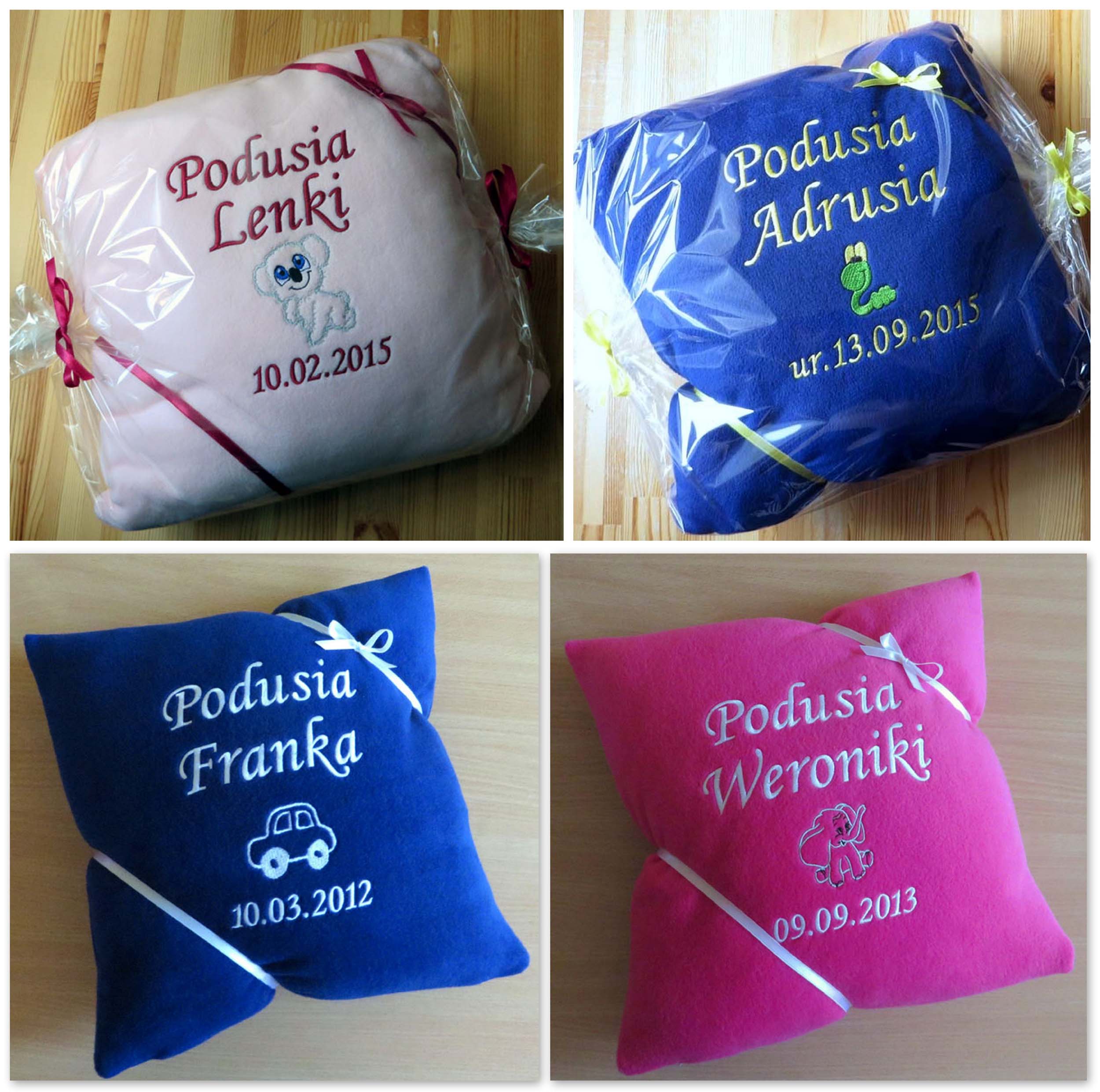 Poduszka z HAFT prezent CHRZEST chrzciny PAMIĄTKA Wymiary poduszki 40x40cm