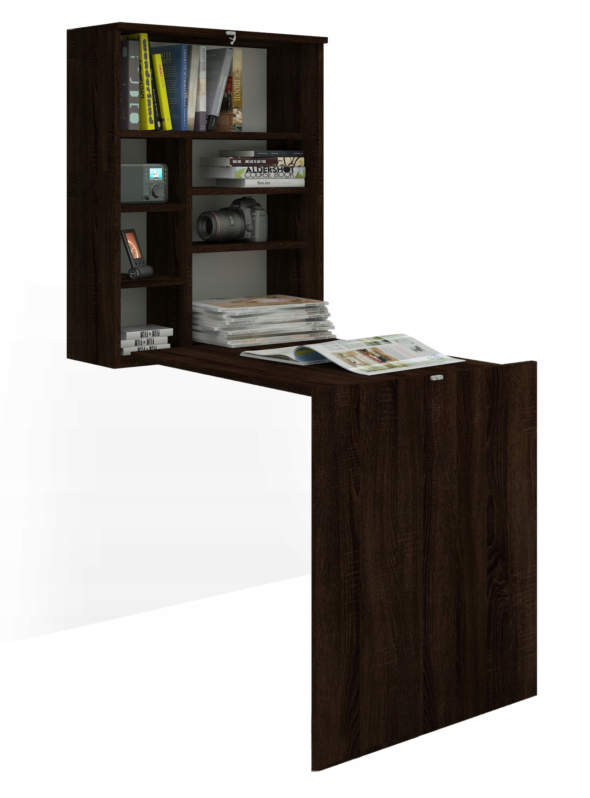 Rozkladací závesný stôl dub sonoma tmavý