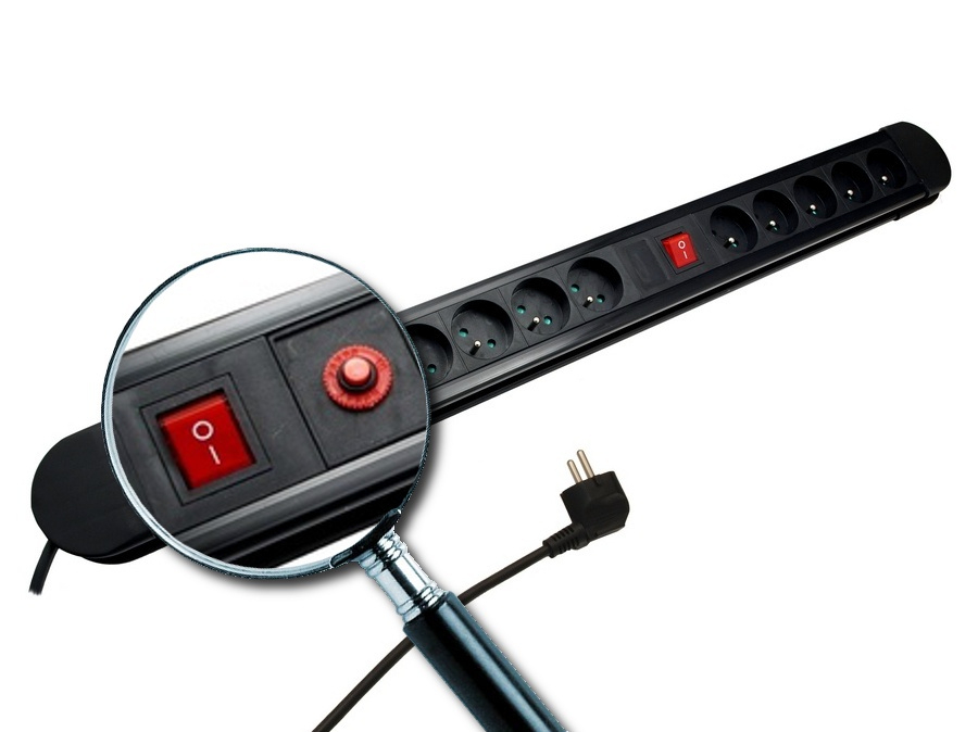 LISTWA ZASILAJĄCA 10 GNIAZD przedłużacz SIECIOWY Marka Velleman