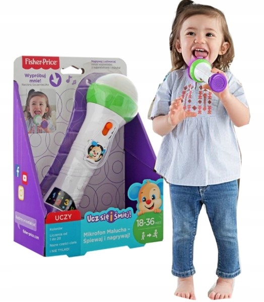 

Fisher Price Mikrofon Malucha nagrywa uczy FBP38