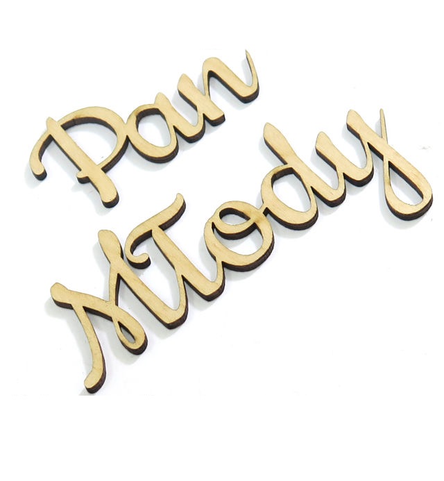 DECOUPAGE SKLEJKA 3mm NAPIS DEKOR 'Pan młody' KD20 Marka Smart laser