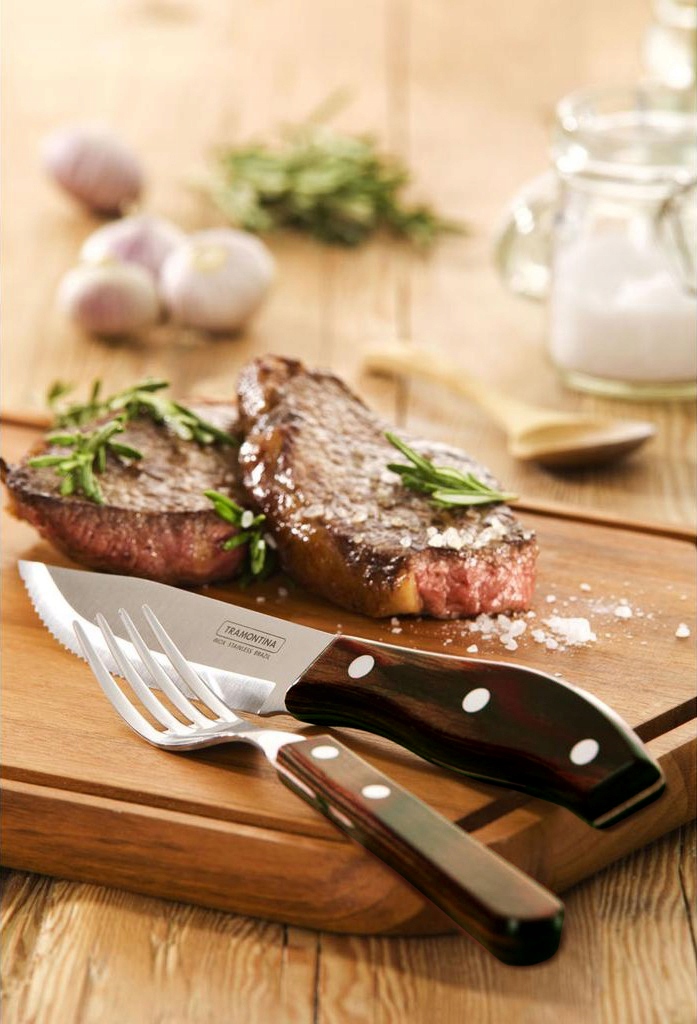 TRAMONTINA 3x Widelec JUMBO - Drewno Brąz POLYWOOD Liczba sztuk 3 szt.