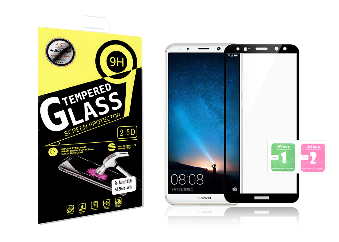 

Szkło Hartowane 9H Na Cały Ekran Huawei P20 Black