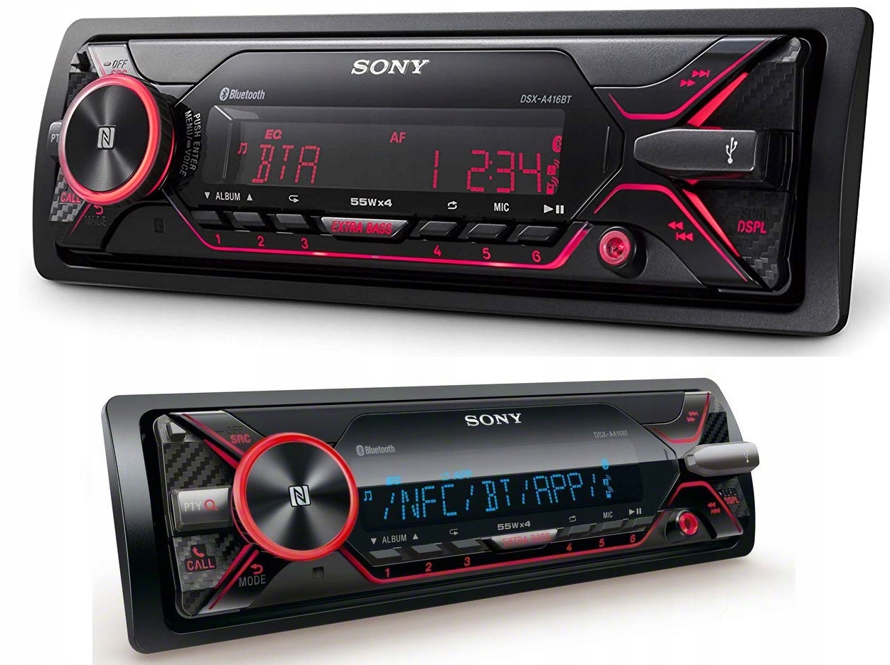 Sony DSX-A416BT Autorádio 1DIN VarioColor MP3 USB AUX Bluetooth