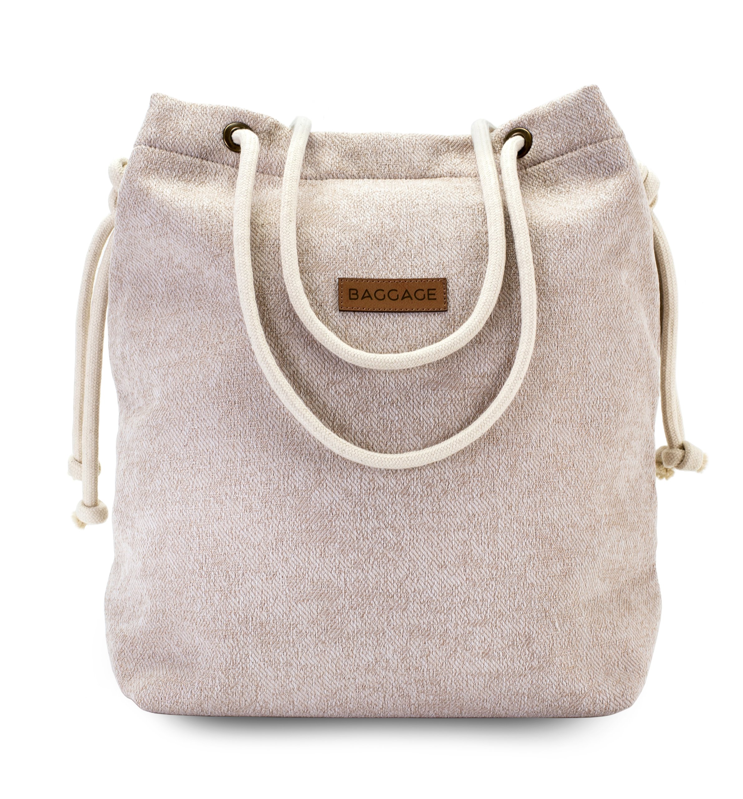 

Torebka Worek Beżowa Shopper Torba Baggage Beż