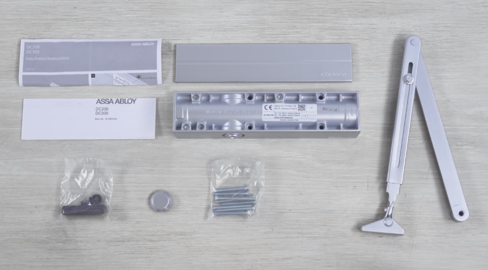 Samozamykacz z blokadą ASSA ABLOY DC300 czarny Typ drzwi jednoskrzydłowe