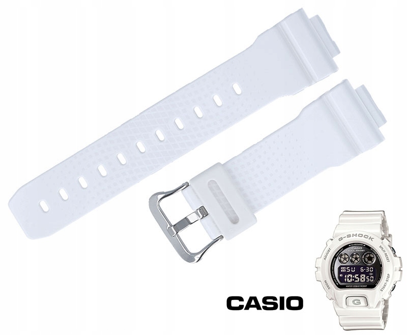 Pásek Casio pro hodinky Casio DW-6900 bílý