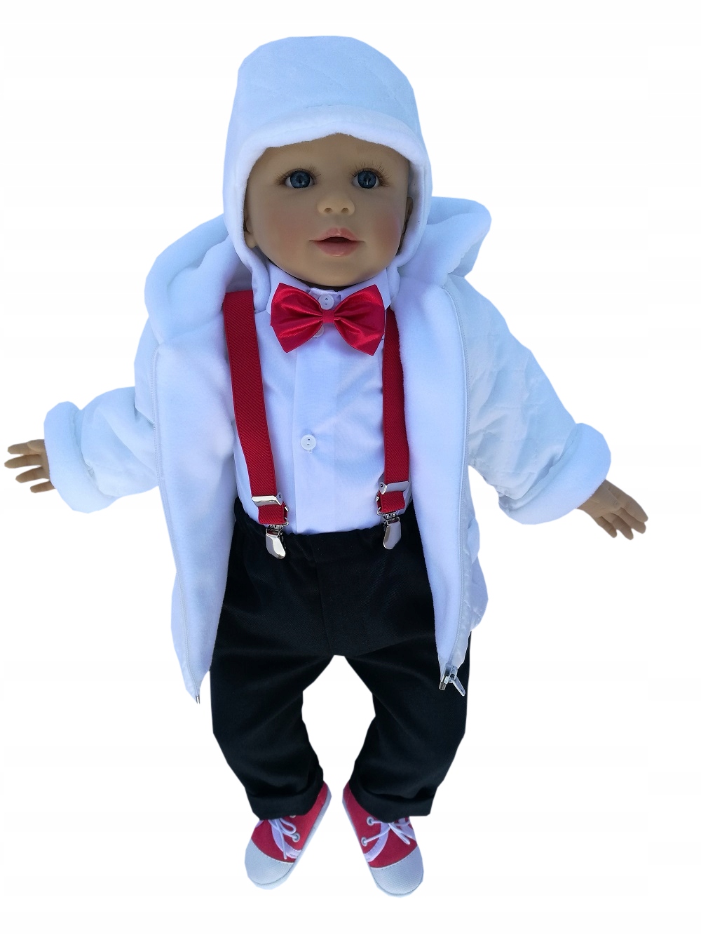 UBRANKA DO CHRZTU GARNITUREK KOMPLET Z KURTKĄ NA CHRZEST KURTKA R74 Płeć Chłopcy