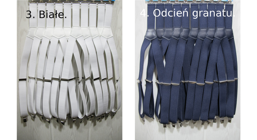 SZELKI dziecięce ŚREDNIE 2-4 LAT KOLORY. Rodzaj szelki