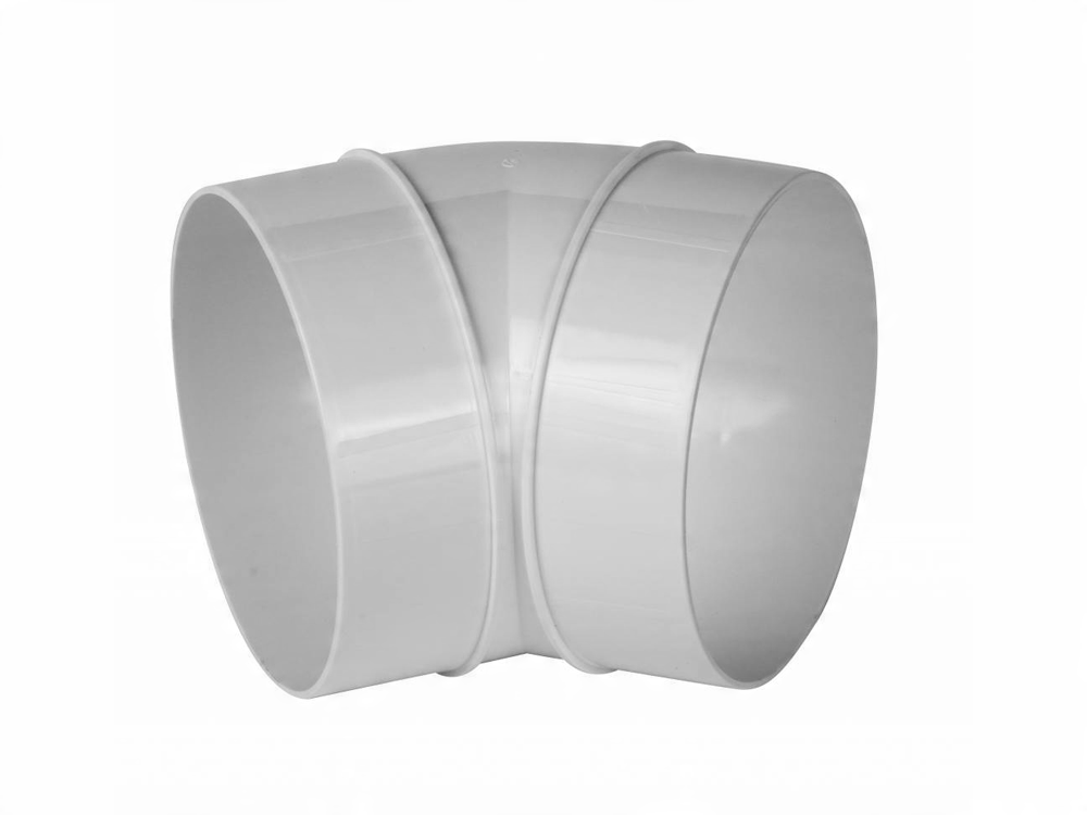 

Kolano okrągłe kanał fi 125 mm 45* Pcv wentylacja