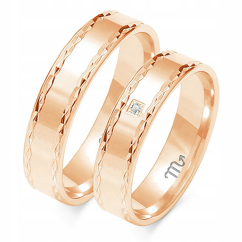 Zlaté Prsteny 14K 5 mm Brylant id O-100