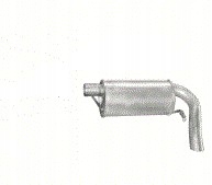 08.399 - Задній глушник Ford Galaxy А. 2,0 95-06R+хомут