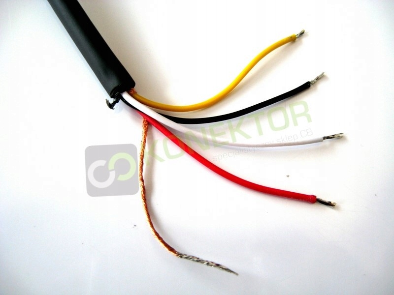 Kabel mikrofonowy 4 żyły + oplot ELASTYCZNY 270cm Marka Inna