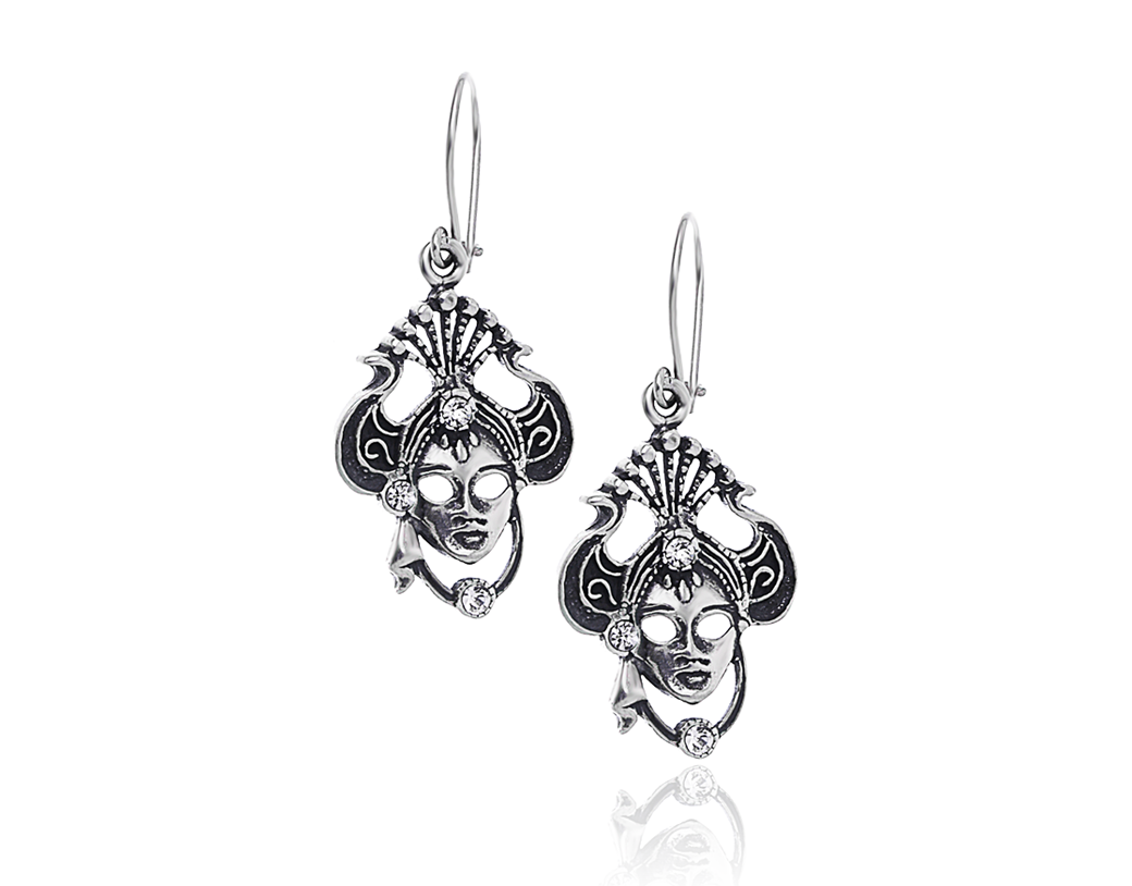 

Srebrne Kolczyki Bollywood Indyjskie Bindi 925