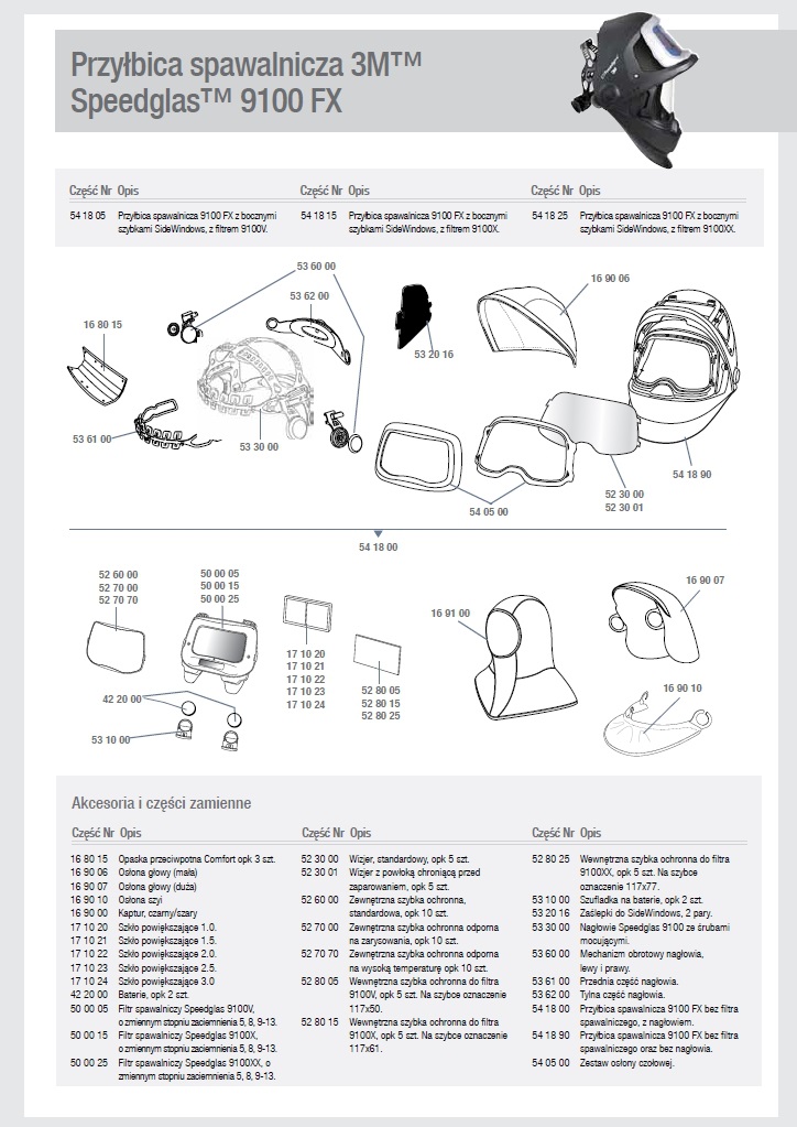 Przyłbica 3M SPEEDGLASS 9100XX FX ADFLO 547725 Kod producenta 547725