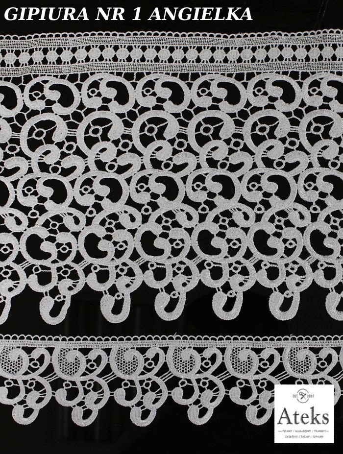 WOAL Z GIPIURA + ZASŁONY FIRANKI GIPIURA 300x250 ! Kolor biały