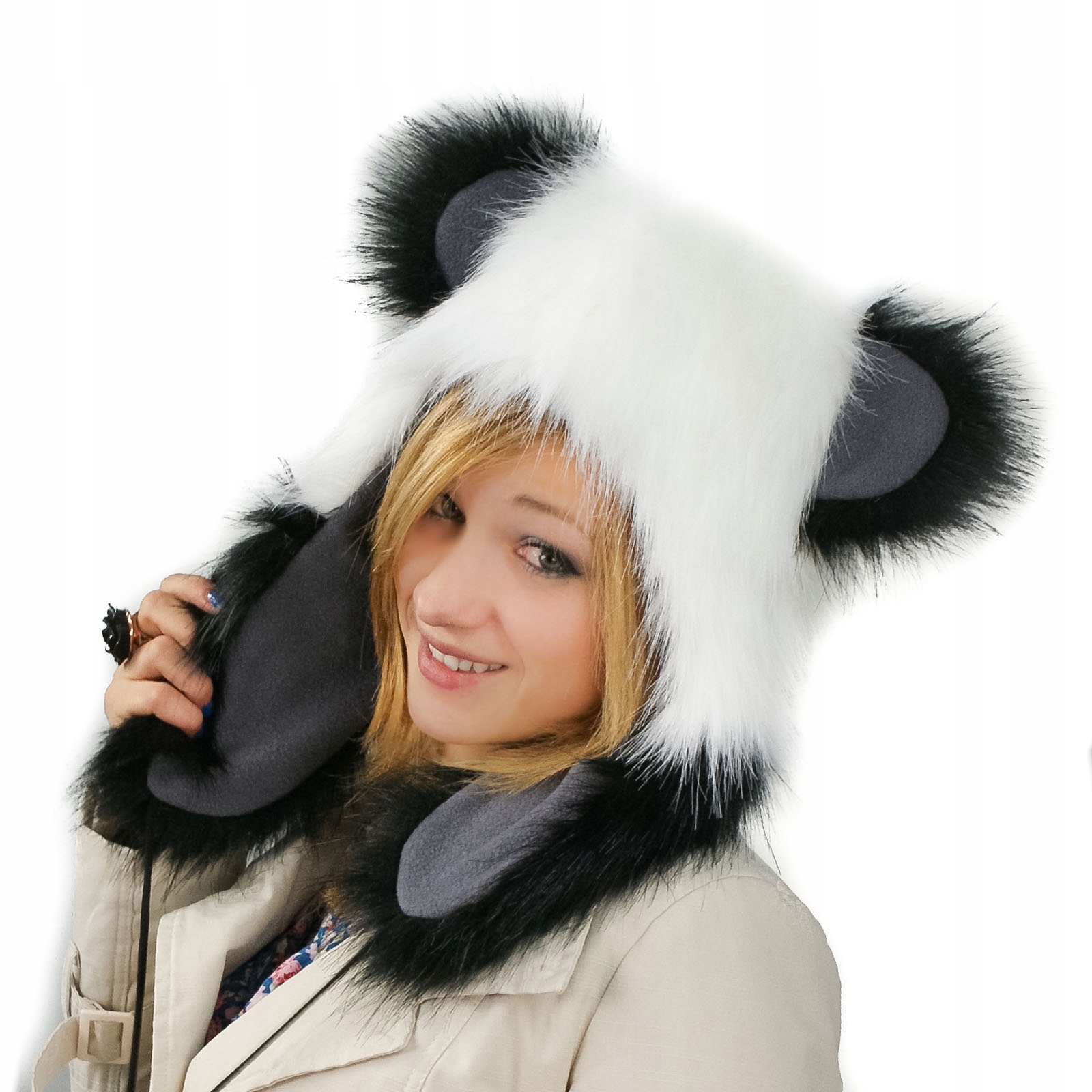 

Czapka Miś Panda Zwierzak Plusz Polar Sr L Polska