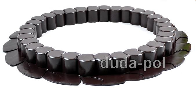 PALISADA OGRODOWA OBRZEŻE ANTRACYT GRAFIT 20,5m Długość 2000 cm