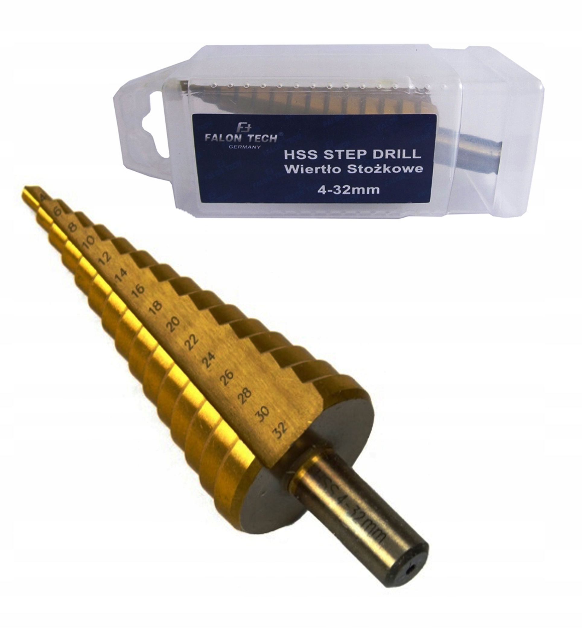 

Wiertło Stożkowe Stopniowe Hs Tytan 4-32MM Wiertła