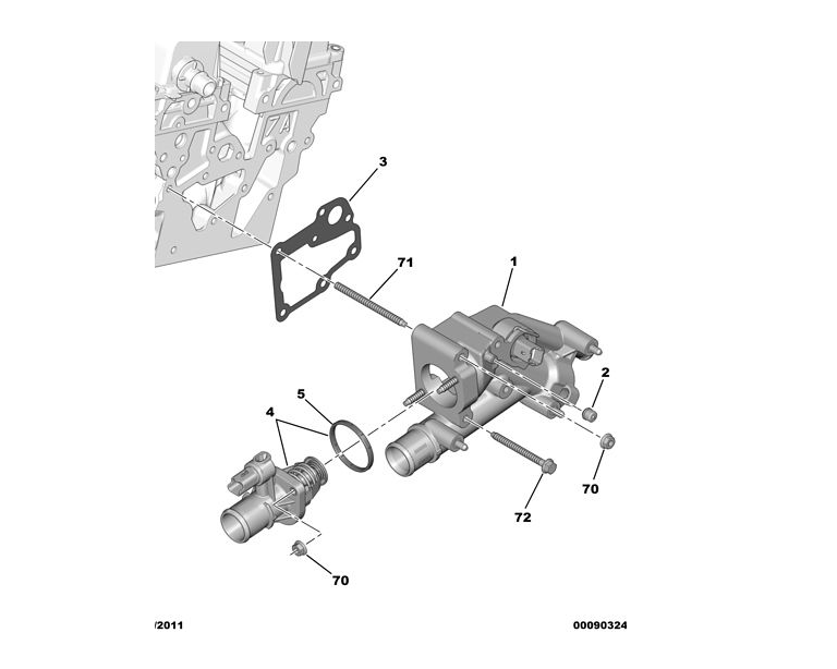 TERMOSTAT CITROEN C4 / C4 PICASSO C5 1.8 2.0 16V Producent części Qualitte France