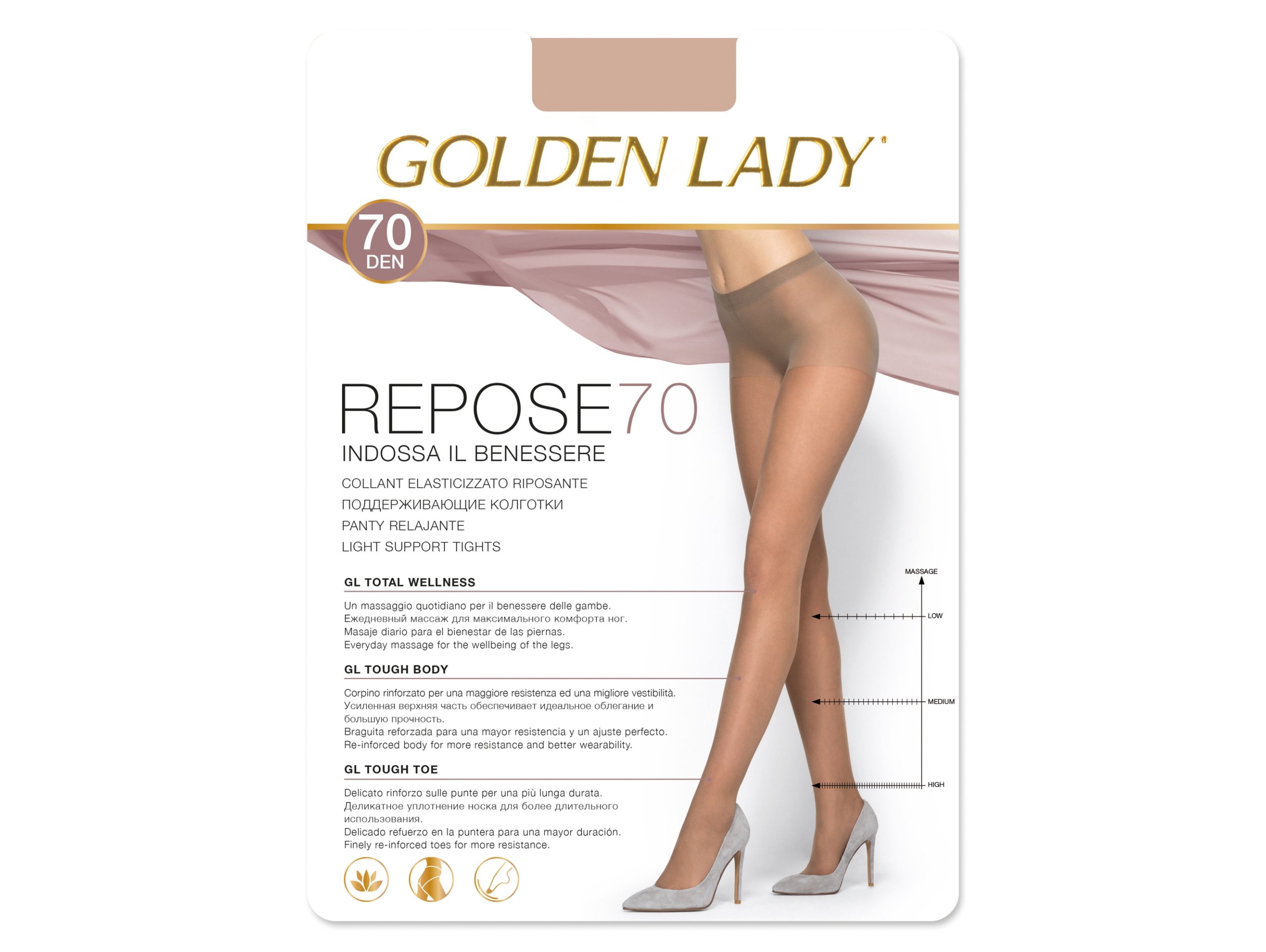 Колготки Golden Lady 70 Repose 2 Daino