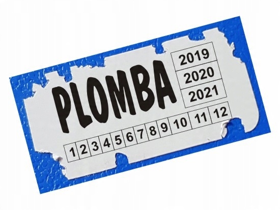 

M-0017 - 30x15mm Plomby Stickery Białe Łamliwe