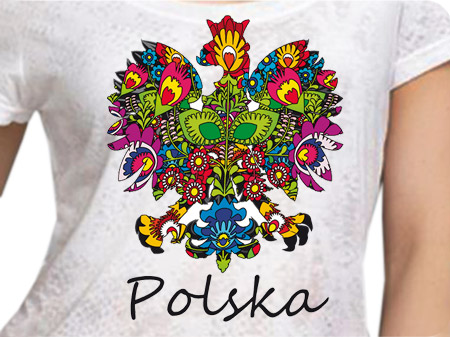 

koszulka z nadrukiem folk, styl ludowy, ludowa XXL