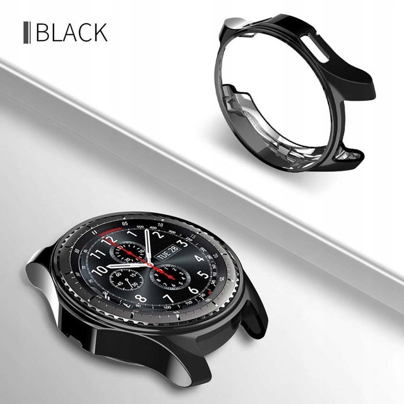 

Czarne Błyszczące Etui do Samsung Gear S3 Frontier